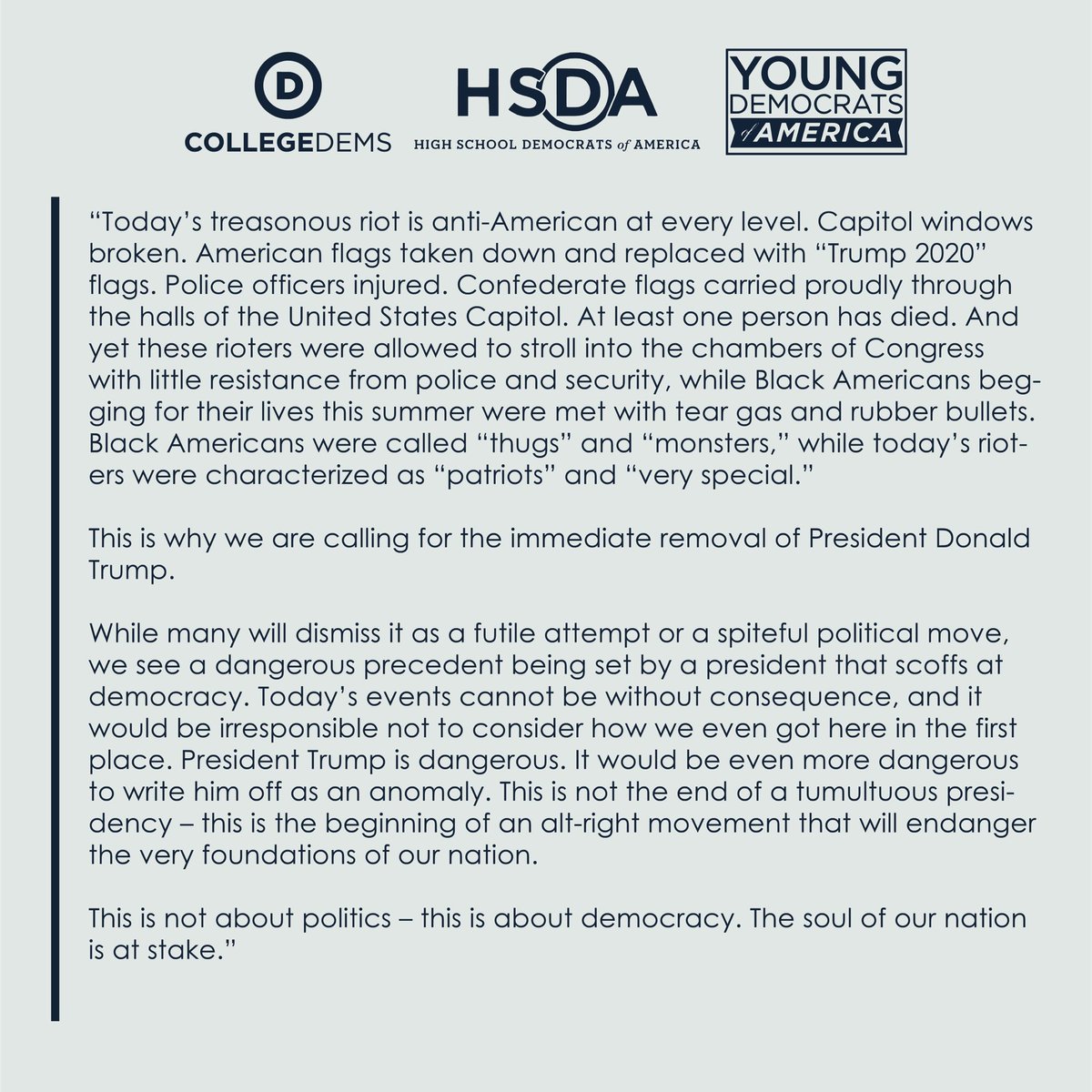 High School Democrats of America tweet media