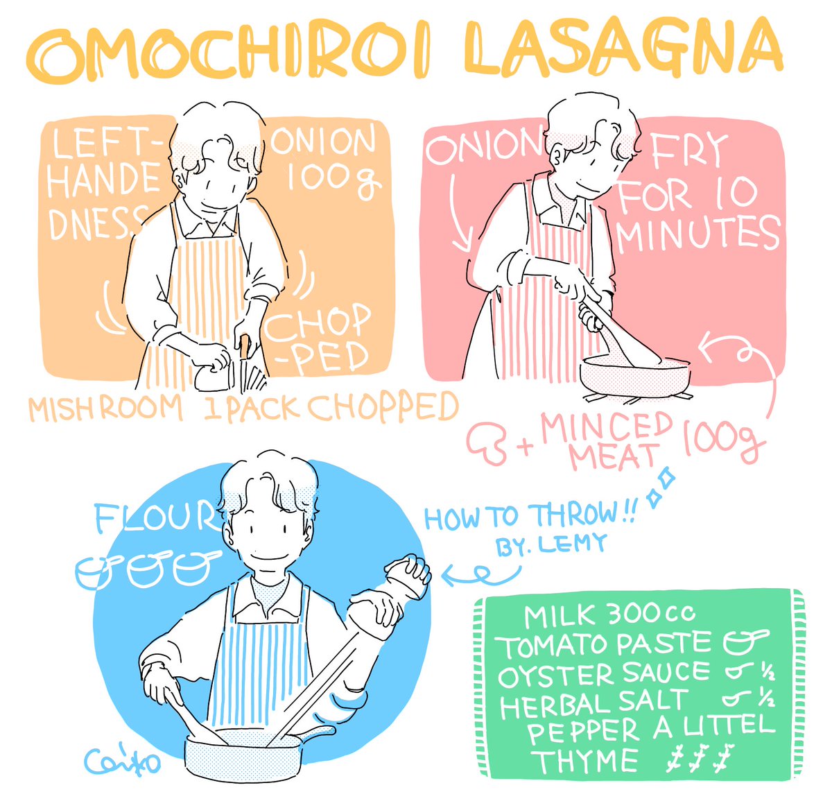 OMOCHIROI LASAGNA
お正月休みに作ってるかなあ
平野レミさんの投げ方、やってるかなあ
という #星野源 さんの休日を妄想
https://t.co/Q8c9seCegO 