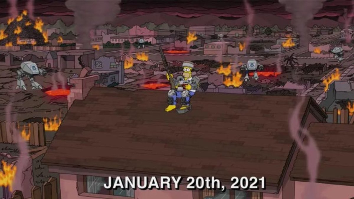 Tdorval22's tweet photo. Did the Simpsons do it again https://t.co/J7GRqpmyns