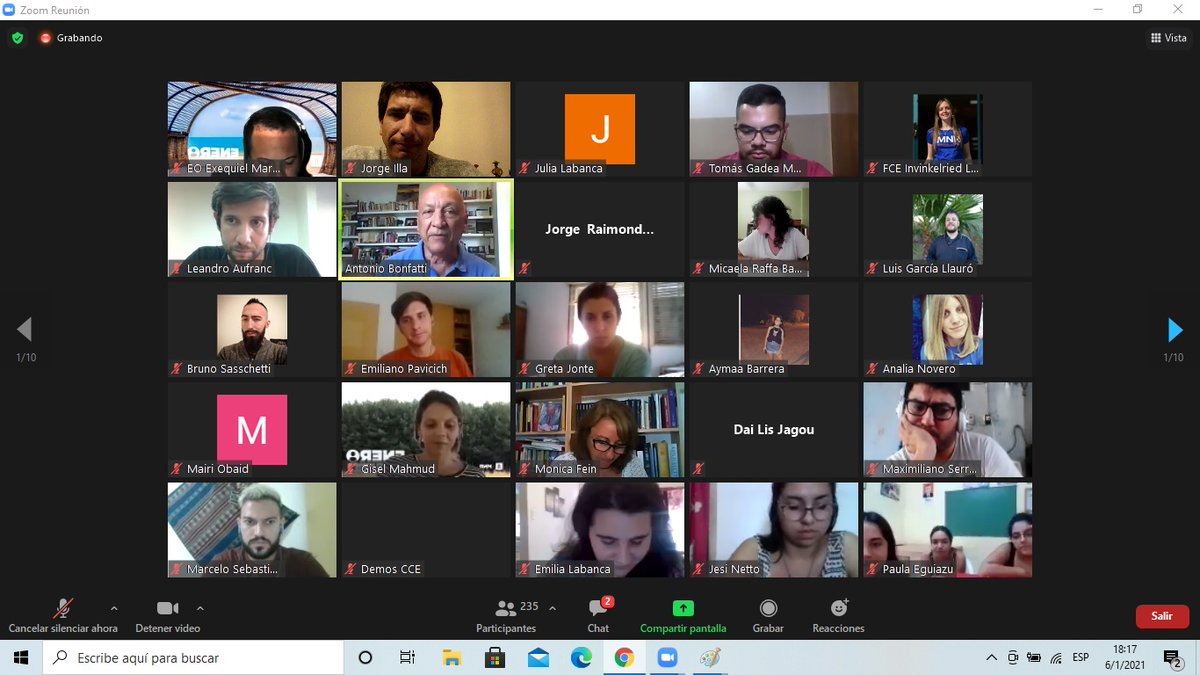 Jóvenes de todo el Pais, porque hay mas futuro que pasado y siempre en #EneroJS #EneroVirtual
Felicitaciones <a href="/giselmahmud/">Gisel Mahmud</a> <a href="/juan_silvero/">Juan M. Silvero</a> por la organización!!.
El Cro <a href="/AntonioBonfatti/">Antonio Bonfatti</a> planteando los temas que la "grieta" no toma y la urgencia de una agenda alternativa!.