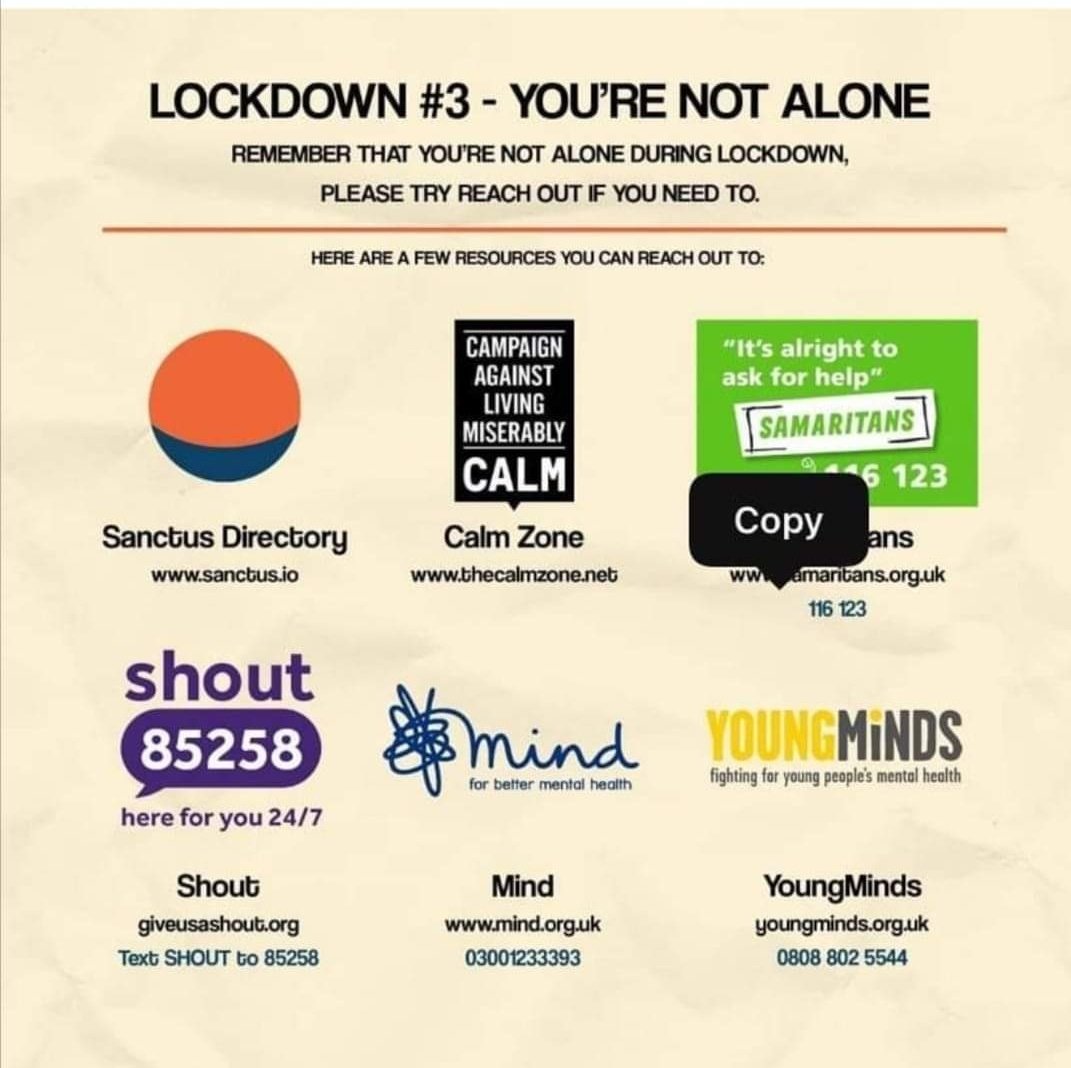 WirralLoft's tweet photo. During these constantly changing and uncertain times, it's hard to not notice the posts of anxiety, depression, hopelessness.

We're no experts but the people below are. 👇👇👇

Please don't be afraid to reach out and be kind - not only to others but yourself ❤️ https://t.co/eWXMIMkuqY