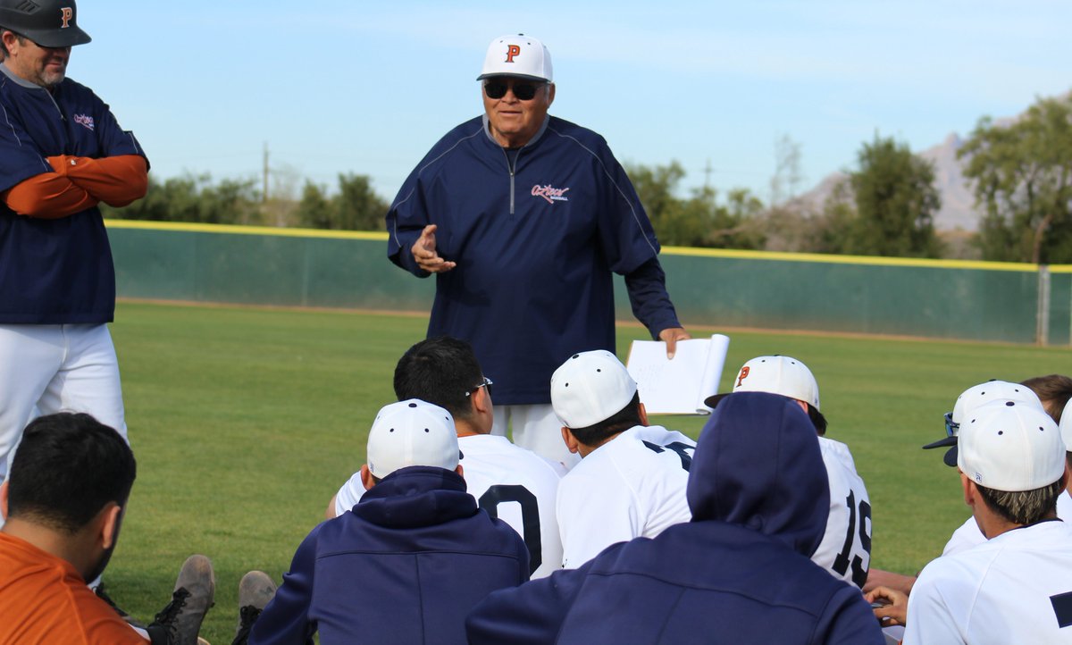 PimaAthletics's tweet photo. We are saddened by the passing of @BaseballPima coach Rich Alday. Our thoughts are with his wife Norma and their family. He had a record of 517-251 in 18 seasons at Pima. Check out the link to get a glimpse of who he was and his impact. #PimaBaseball
https://t.co/rh1iDOC05n https://t.co/EdaSF6iKt8