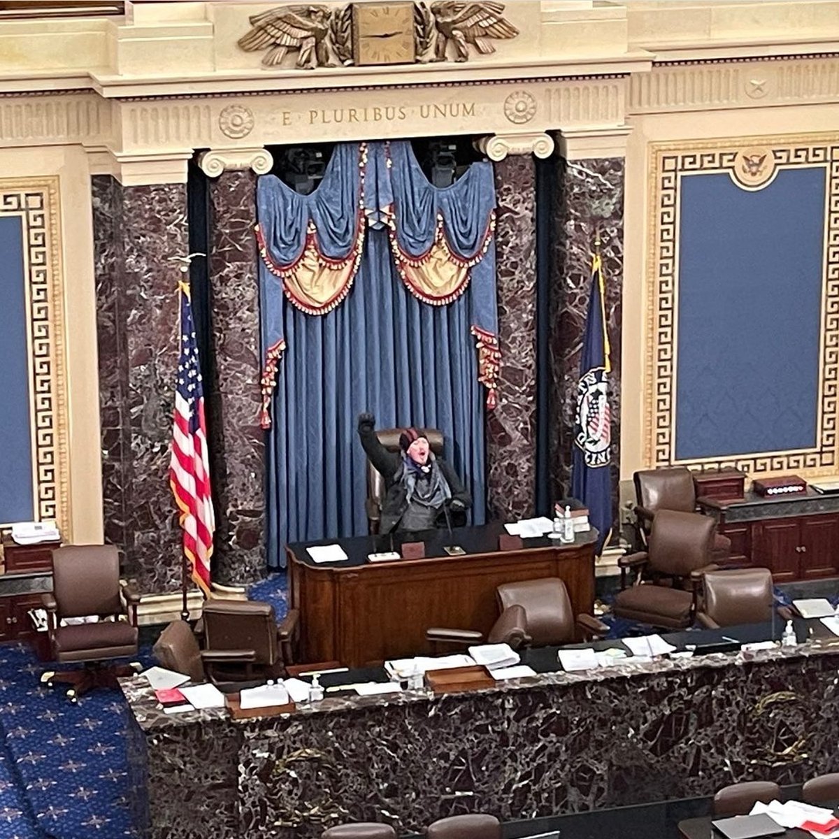 DerwinLGray's tweet photo. This happened in my country today. 

The United States of America. 

The Capital in Washington DC was taken over.

Angry, toxic, bullying rhetoric and conspiracy theories have dire consequences.

Is this what greatness looks like?
Today, I mourn for my country. https://t.co/mJuQZDtBmf