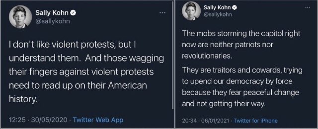 J_A_Garner's tweet photo. @maggieNYT Maggie and “journalist” like her are responsible for what we saw today in DC.  All summer she justified burning of cities and the death of Trump supporters...  look at this: https://t.co/qqXr6TdCRc