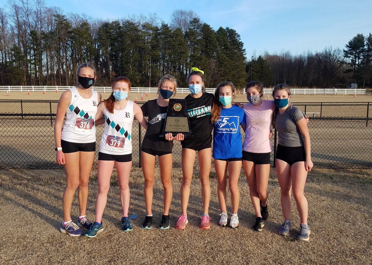 Girls XC team are the 2020 CPC Champions! #wearepfafftown #NoRaiderRidesAlone #championsbuilthere