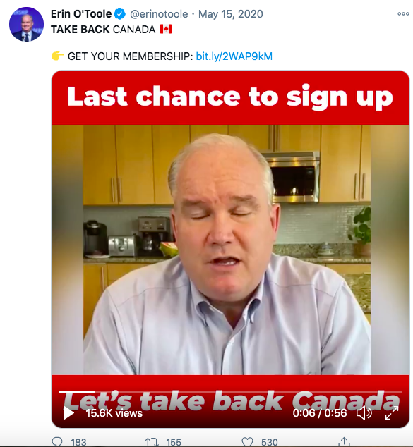 Canada's Leader of the Official Opposition and Conservative Party leader: