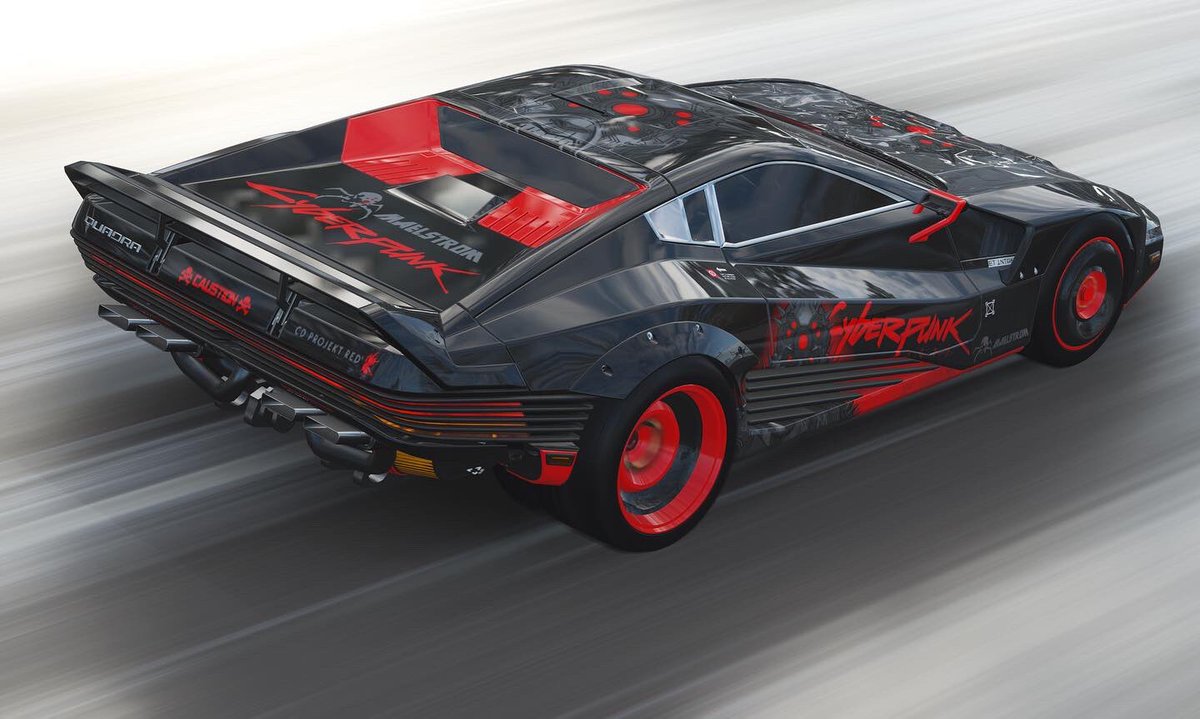 SEFx's tweet photo. @PTGforza #Cyberpunk2077 #maelstrom design for the #Quadra in @ForzaHorizon 4 https://t.co/llNzPl4wtd