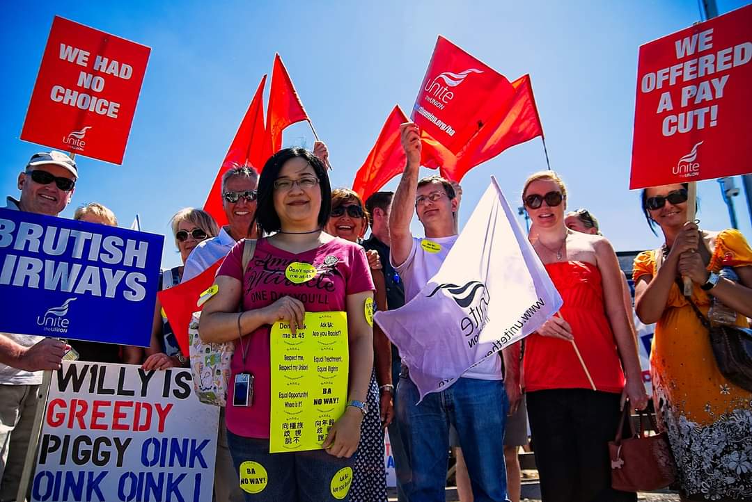 doloreselee's tweet photo. ✊🏿❤ Standing in solidarity with our amazing colleague, former HKG TU Rep &amp; HKCTU Chairperson Carol Ng arrested today in HKG. Carol was an avid supporter of @British_Airways Cabin Crew during our strikes &amp; highly respected by us all.
#CarolNg
@BASSA_2000  @mfu @UniteTGU @GmbLhr https://t.co/t9EPx9H9l9