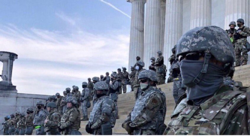 This is how the steps of the Capitol looked during #BlackLivesMatter today one barrier 100 yards away and the police say they were surprised the rioters came up the steps. Unbelievable!