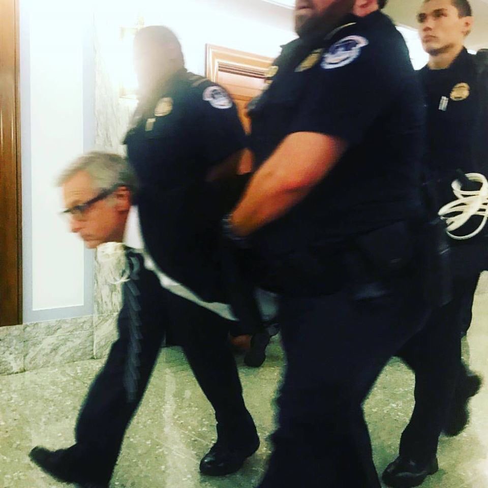 ArnMenconi's tweet image. This is how the Capitol Police arrested me in 2018 when resisting arrest in the Hallway outside of the Senate Hearing to repeal Obamacare.