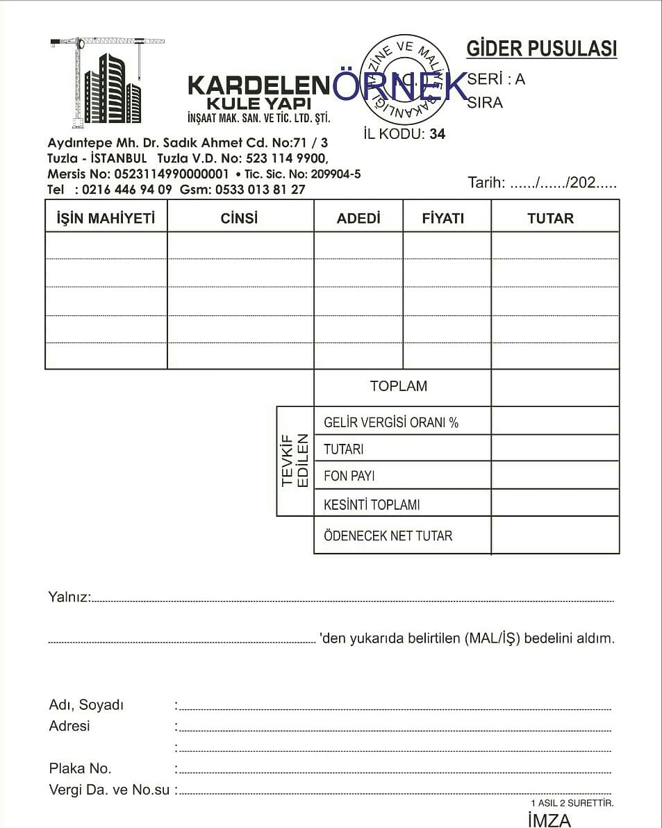 Gider pusulası baskıları #drkreklam #drkreklamorganizasyon #matbaa #baski #fatura