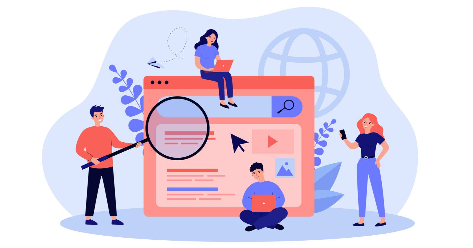 Person searching illustration