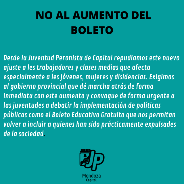 JPCapMza's tweet photo. NO AL AUMENTO DEL BOLETO ✊ https://t.co/kVW4IwBPXc
