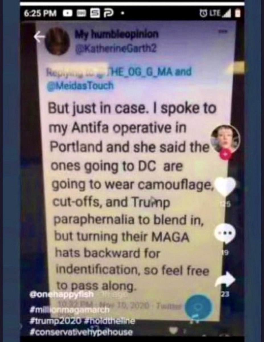 More evidence that antifa came to Washington, DC today to create trouble. @realDonaldTrump supporters are not violent. They do not willfully damage property. They are peaceful. NOT true with respect to BLM & Antifa.