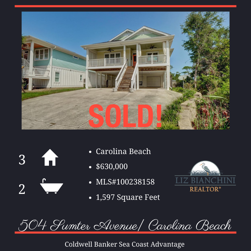 LizBianchini's tweet photo. This gem at Carolina Beach is SOLD! Are you ready to list your home? Give me a call! 📞 https://t.co/URyZTbOxVh