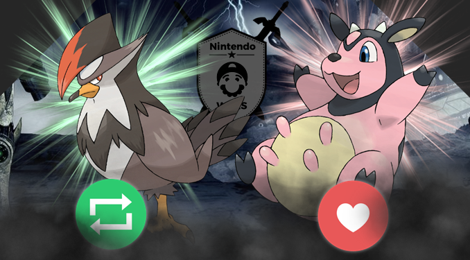 Nintenderos's tweet photo. Nintendo Wars@Twitter: Pokémon de tipo Normal: Ronda 2: Enfrentamiento 3: Asalto 2:

➡ RT = Voto para Staraptor
➡ MG = Voto para Miltank

¡Que comience la batalla! - https://t.co/06dYrFdTzf https://t.co/4ORgtKVZiv