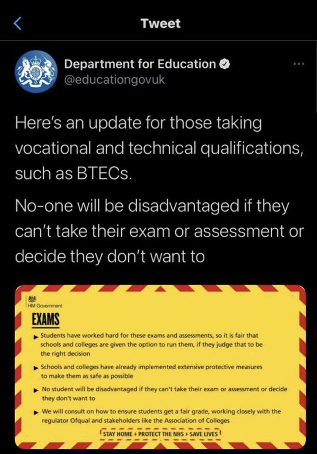 Davyd128's tweet photo. Guys you don’t need to sit the exams anymore! You get to choose if you want to or not for those colleges that decided to go ahead with them🥳 #BTEC https://t.co/sT5jr0Nu6x