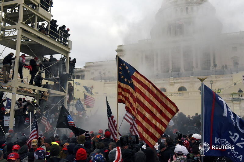 Supporters of President Trump protest at the Capitol Building. Follow live:  https://reut.rs/2MBYaHz&nbsp;  Stephanie Keith