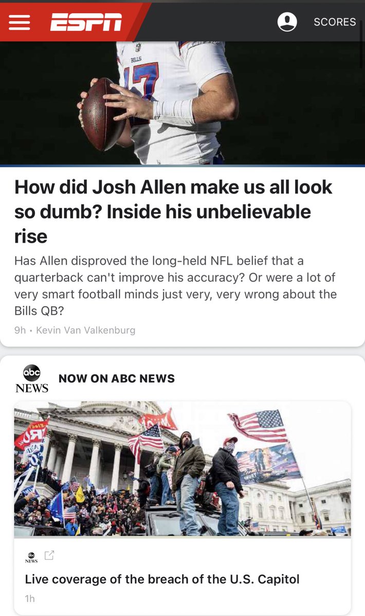 A sign of the times: ESPN has a link to ABC News and the Capitol