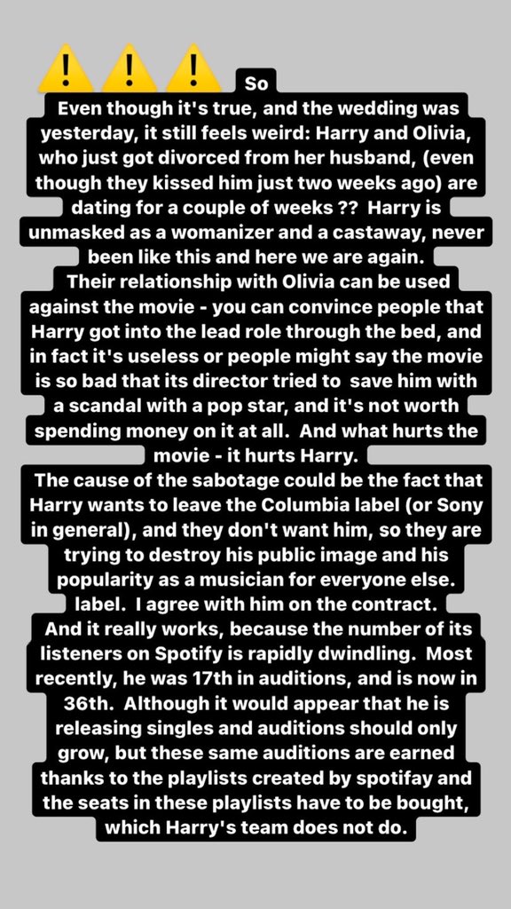 sunlouflowers's tweet photo. theory: harry's music label is sabotaging him: please read
#HarryStyles #freeharry https://t.co/1PAaVKlr0L