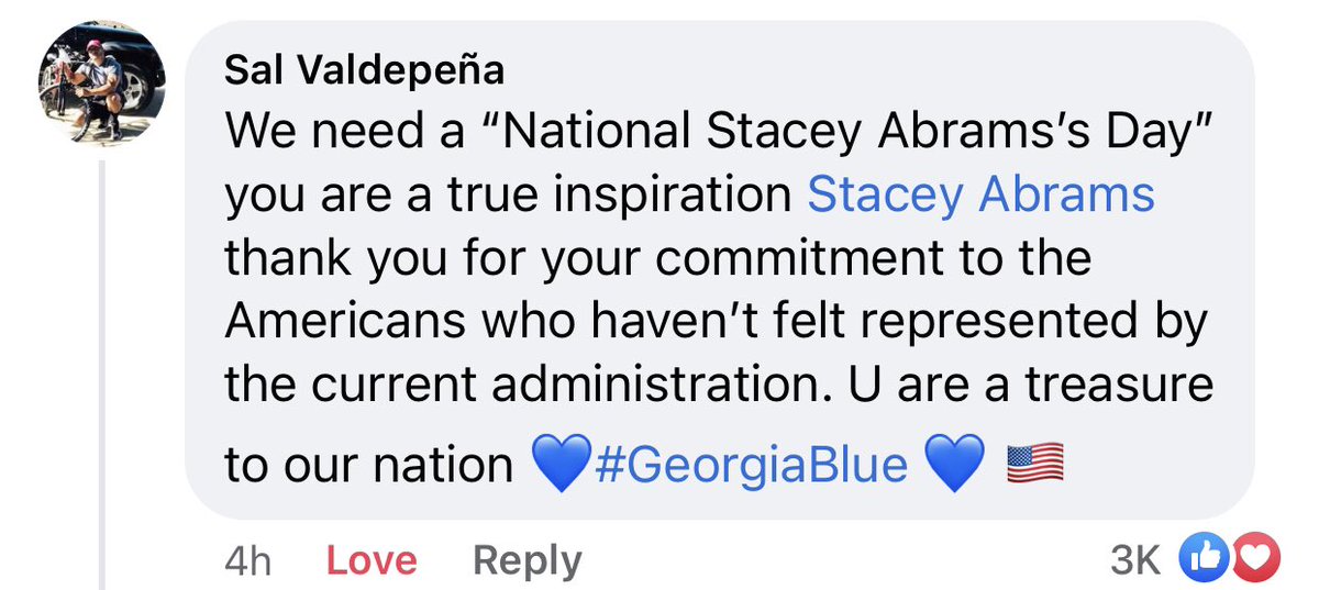 BigFormerly's tweet photo. On a more positive note!  I agree with this @KamalaHarris &amp; @JoeBiden we need a celebration of @staceyabrams! https://t.co/XEaBR10Pg9