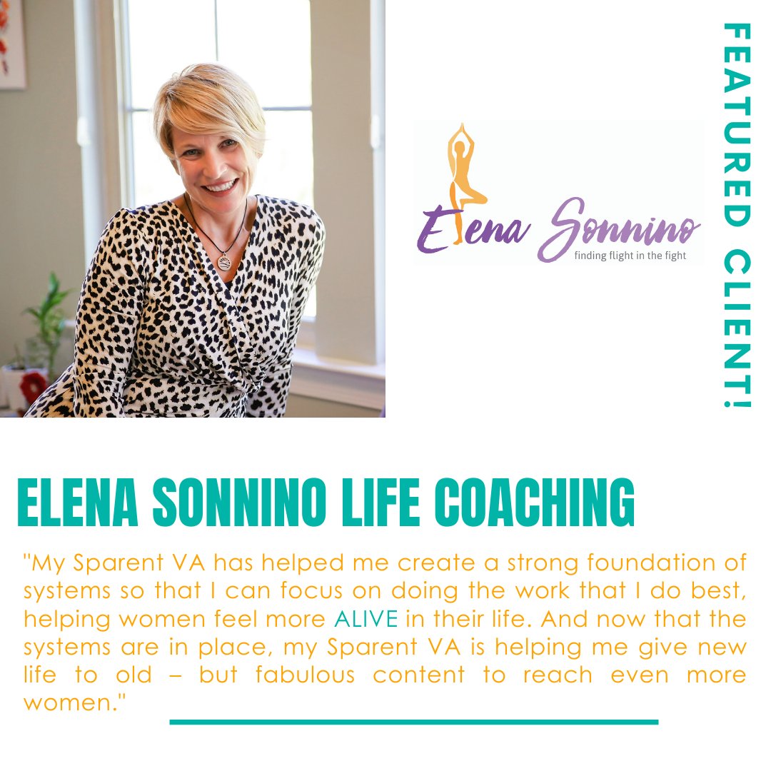 ⭐️⭐️ Meet the fabulous Elena Sonnino of Elena Sonnino Life Coaching ⭐️⭐️
Elena has been working with her Sparent to bring new life to her content and to reach more amazing women like herself. To learn more about Elena and her business head over to IG and FB to read more!