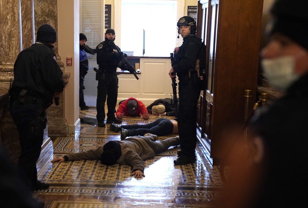 More photos from the scene as rioters from the "March for Trump" stormed the U.S. Capitol resulting in the evacuation of lawmakers, staff and reporters and the lockdown of at least three buildings. axios.com/capitol-protes…