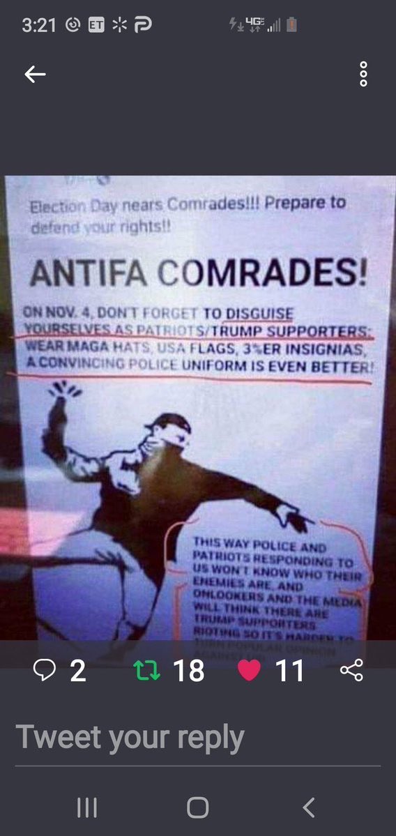 SidneyPowell1's tweet image. Antifa thinks it can distract America from regaining control over its election integrity. WE see through these antics. They aren’t even smart enough to hide it.
#AntifaTerrorists are starting the violence 
@realDonaldTrump 
@GenFlynn 
@realMikeLindell 
@PatrickByrne 
@LLinWood