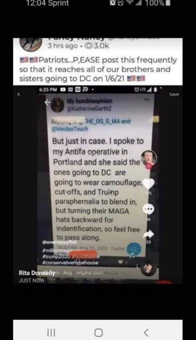 20. Cant remember if i posted this - antifa saying beforehand that they were going to pose as MAGA