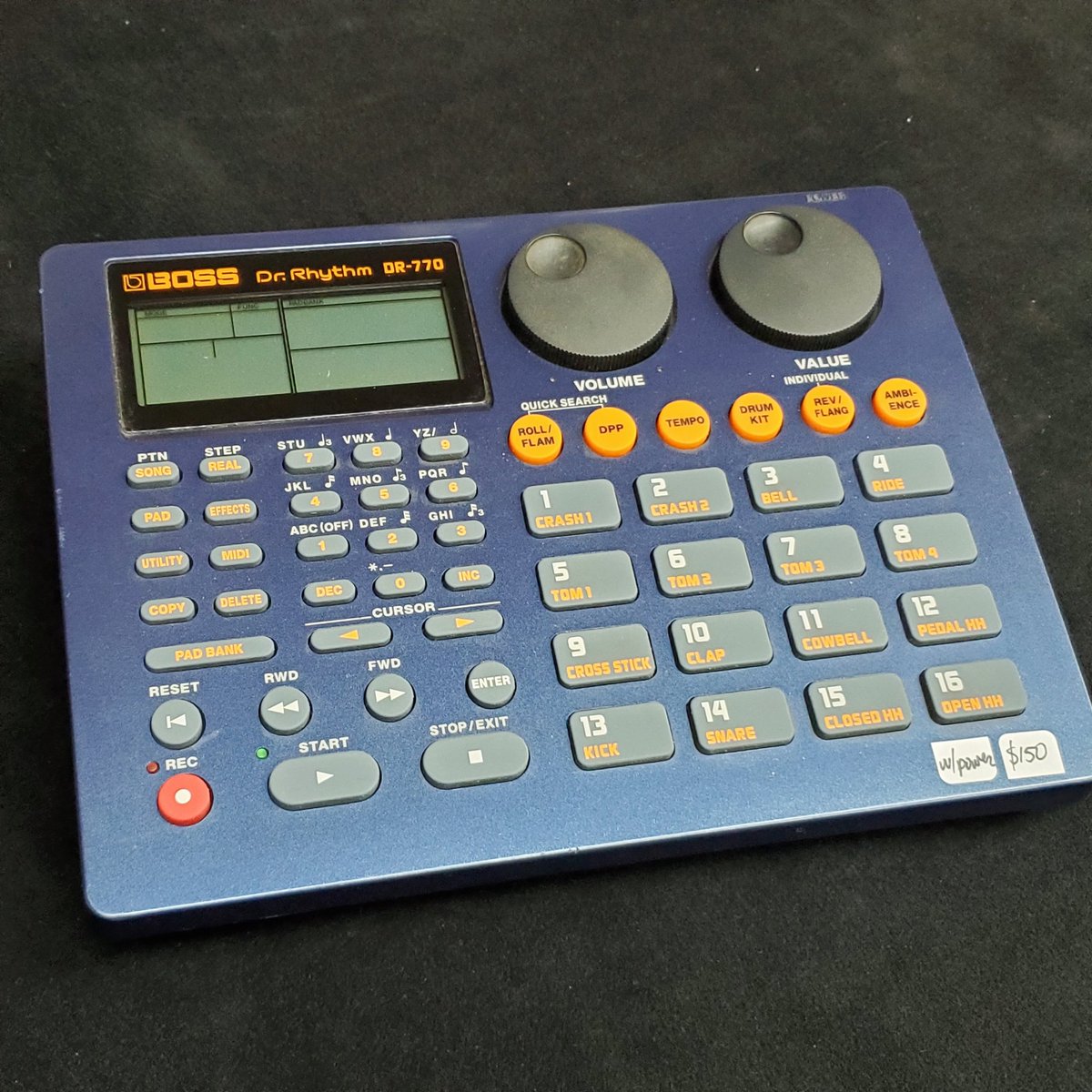 MusicGeorgetown's tweet image. Boss Dr. Rhythm DR-770 with power supply up in here for $150. Trades encouraged.  #boss  #georgetown_music #georgetownmusic #drummachine #rhythmmachine