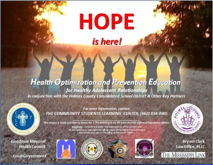 CSLC1's tweet image. HOPE is Here, Holmes County, Mississippi! Call (662) 834-0905 today. icloud.com/photos/#0W_uPO…