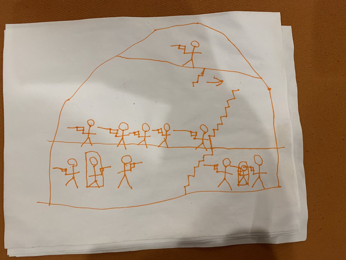 _JMathis's tweet image. My 7 year olds art today. “Biden being protected from the MAGAS” #insurrection #Capitolriots #treason