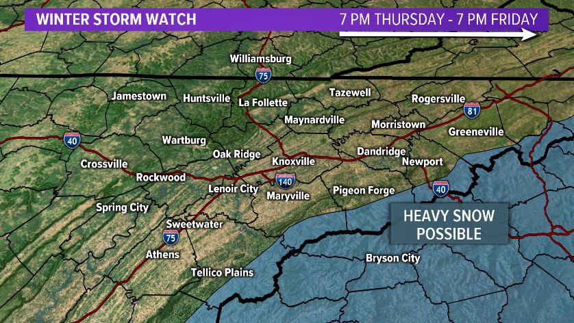 WBIRWeather's tweet photo. WINTER STORM WATCH issued for the MOUNTAINS (7 PM THUR - 7 PM FRI) | The next storm system will spread moisture in the form of rain changing to snow across our region Thur night into Friday AM. Heaviest snow is expected across the higher elevs., with light amounts in the Valley. https://t.co/5wKG4ikPf4