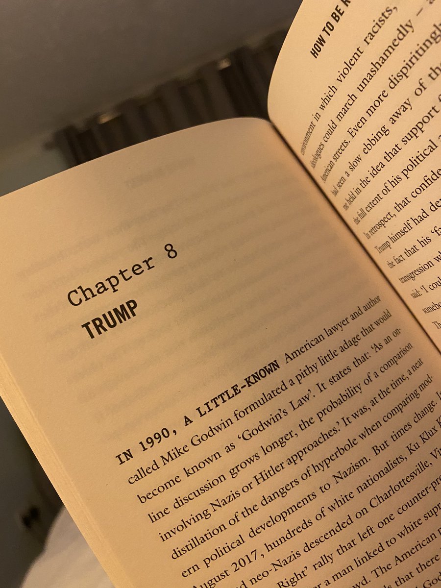 Jasonthejoker's tweet photo. Just picked up my book having been hooked on the news and US situation. I’m reading @mrjamesob #HowToBeRight. Tonight it’s chapter 8, Trump. 🙄 https://t.co/zSnM0ftpxT