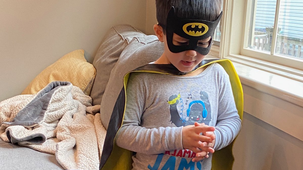 Roycemore's tweet photo. This is how Batman does Remote Learning!
#roycemoreschool #lowerschool #earlychildhoodeducation #elementaryschool #remotelearning #distancelearnin #onlinelearning #batman https://t.co/nhJmm9BR70