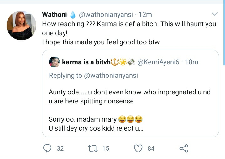 We never finish pikin own na so Wathoni and her pikin enter stage 2 dragging...Really don't know what brought about the child dragging but all I can say is Eleweduites are vile and inhumane because the things they said today shouldn't be said to any mother