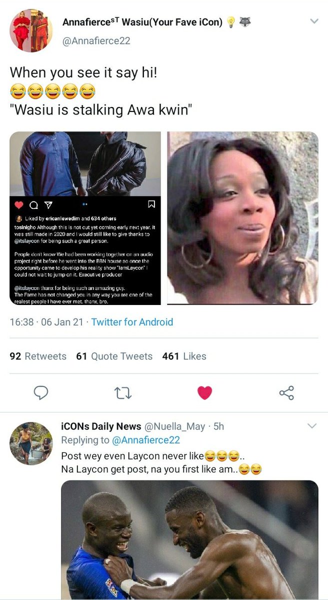 You would think the day won't get any better for vayolence lovers like us until the bomb fell us when there was caught A stalker was caught in the act liking a post where presido was tagged.. I laugh in she's friend with the poster. Laycon na tricky Enemy abi? 