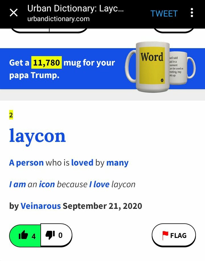 BLOWN FCMy president just keeps blowing hear and dear...OmoX1000b..Laycon as a word made it to the Urban dictionary and guess what the meaning is??? GRACE!!!! Abi make we run  #LayconXUrbanDictionary .We are their Fav's Fav.Way to big 