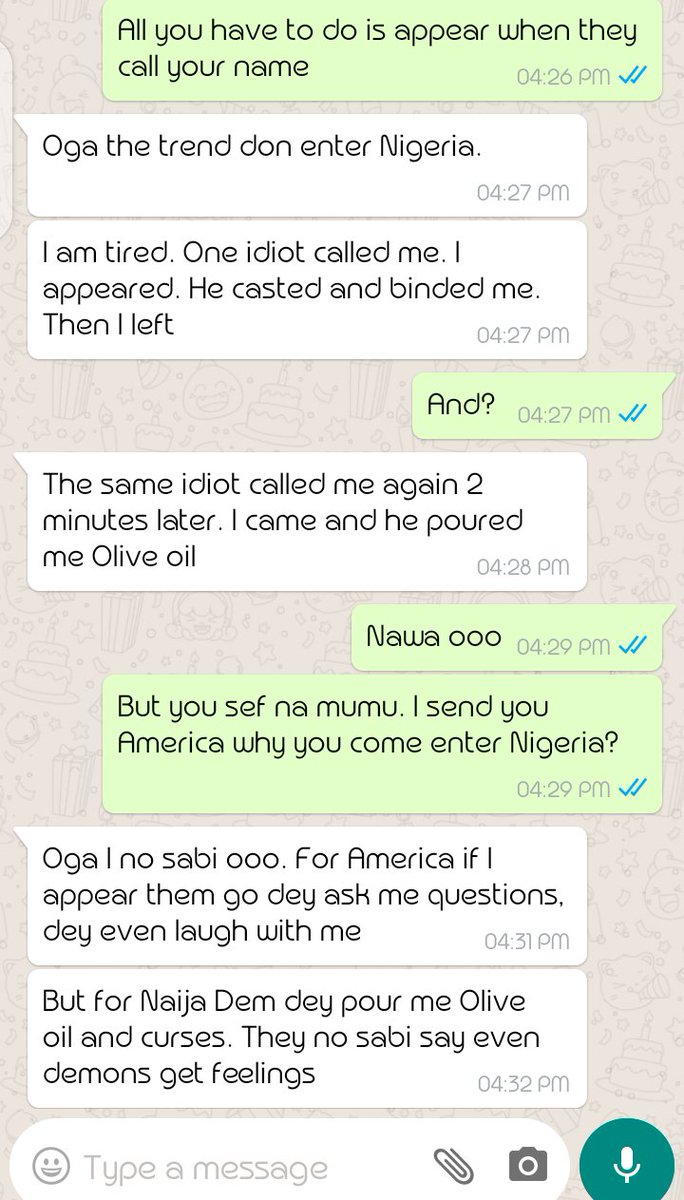 Finally I'll leave you with the most funny thing you'll read today.. This is a conversation between Charlie Charlie and the DevilNigerians don use cruise finish Charlie Charlie careerHit the follow button for more gist and iCONic updates