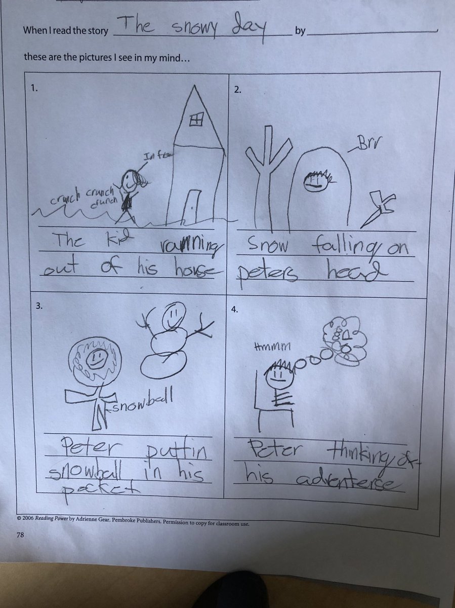 misswaldbauer's tweet photo. Visualizing lesson from “Howard”today. We read a story without looking at the pictures, they created their own and recorded. Then we read the story again with pictures and they compared. #readingpower https://t.co/HoVze58MIC