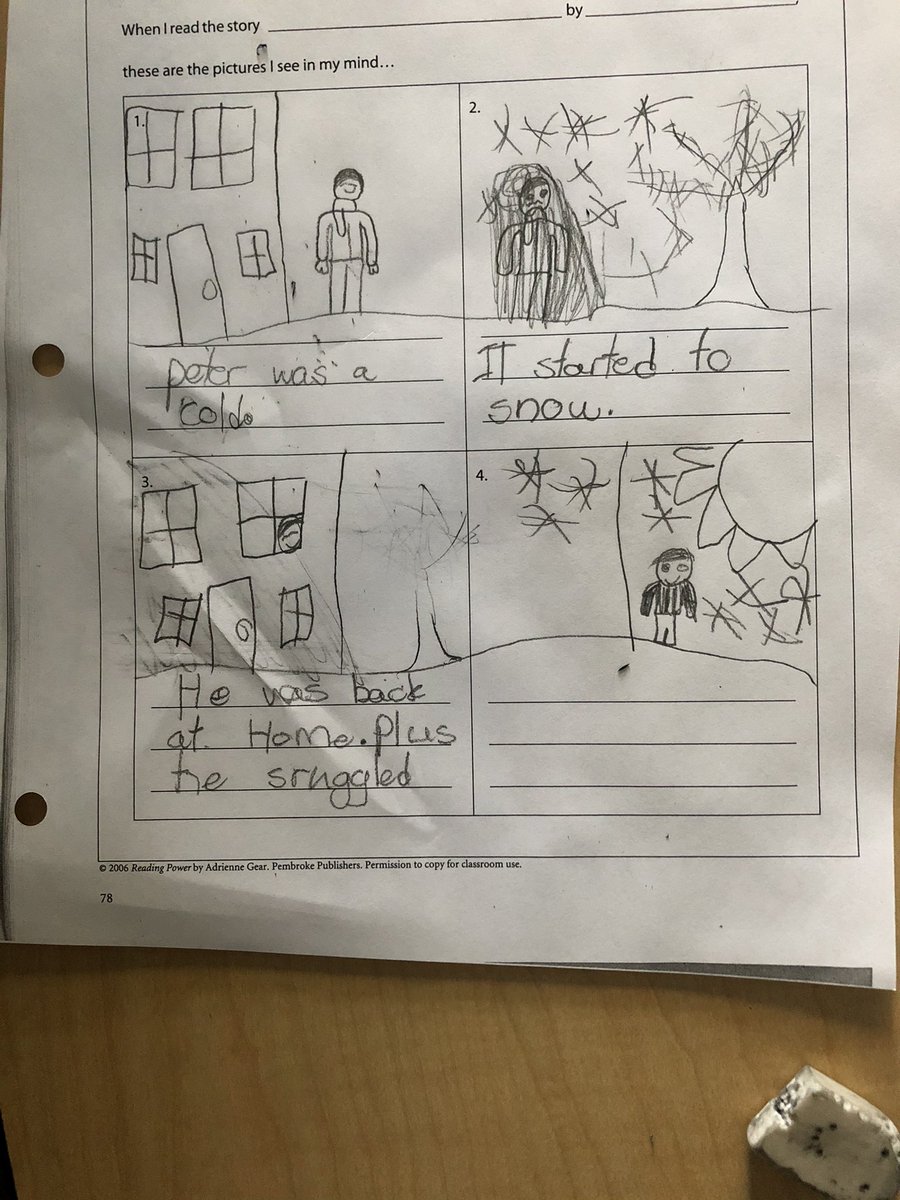 misswaldbauer's tweet photo. Visualizing lesson from “Howard”today. We read a story without looking at the pictures, they created their own and recorded. Then we read the story again with pictures and they compared. #readingpower https://t.co/HoVze58MIC