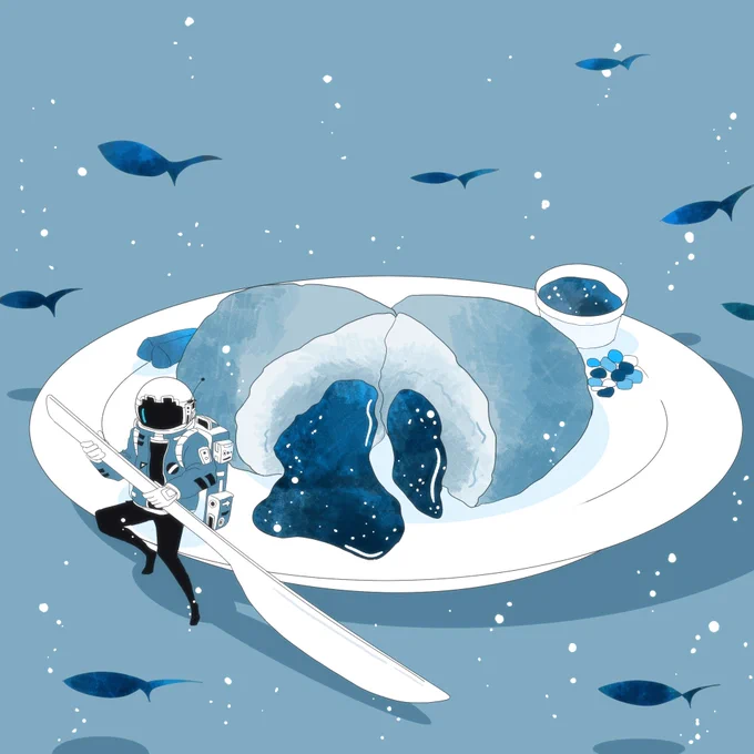 宇宙inハンバーグ

#イラスト 