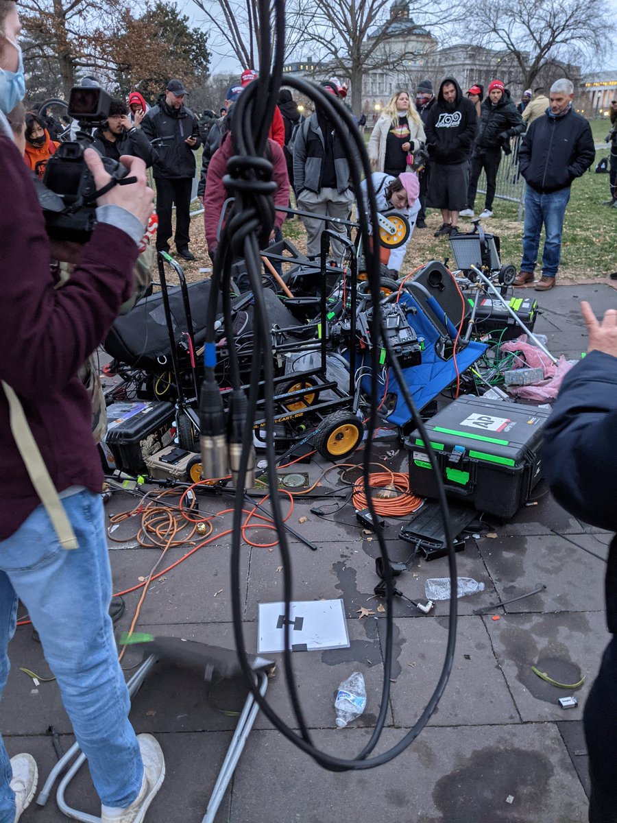 They destroyed tens of thousands of dollars of associated press equipment. And then made a noose.