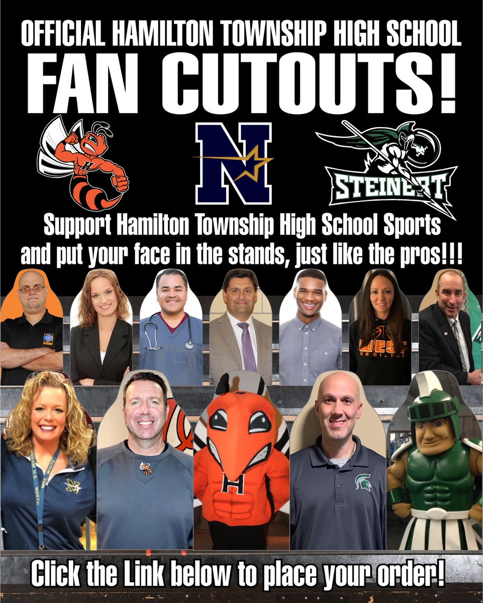 Hamilton Township Athletics is looking to see your face in the crowd this winter. With the state mandate for no fans in the stands, this will be the best way to support our winter athletes!! I have mine, who’s next? #htsdfacesinthecrowd shop.fancutouts.com/products/hamil…