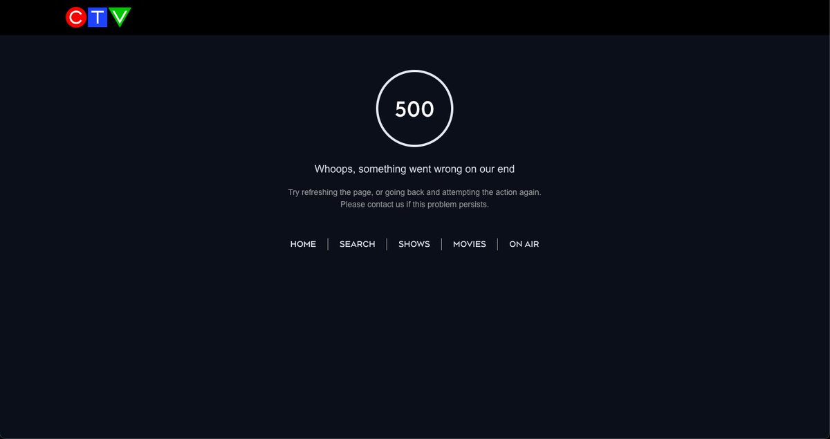 Victoriaaa813's tweet photo. @CTV First time having to watch something through your website and this happens! Figure it out! https://t.co/NqvqhdsFK4