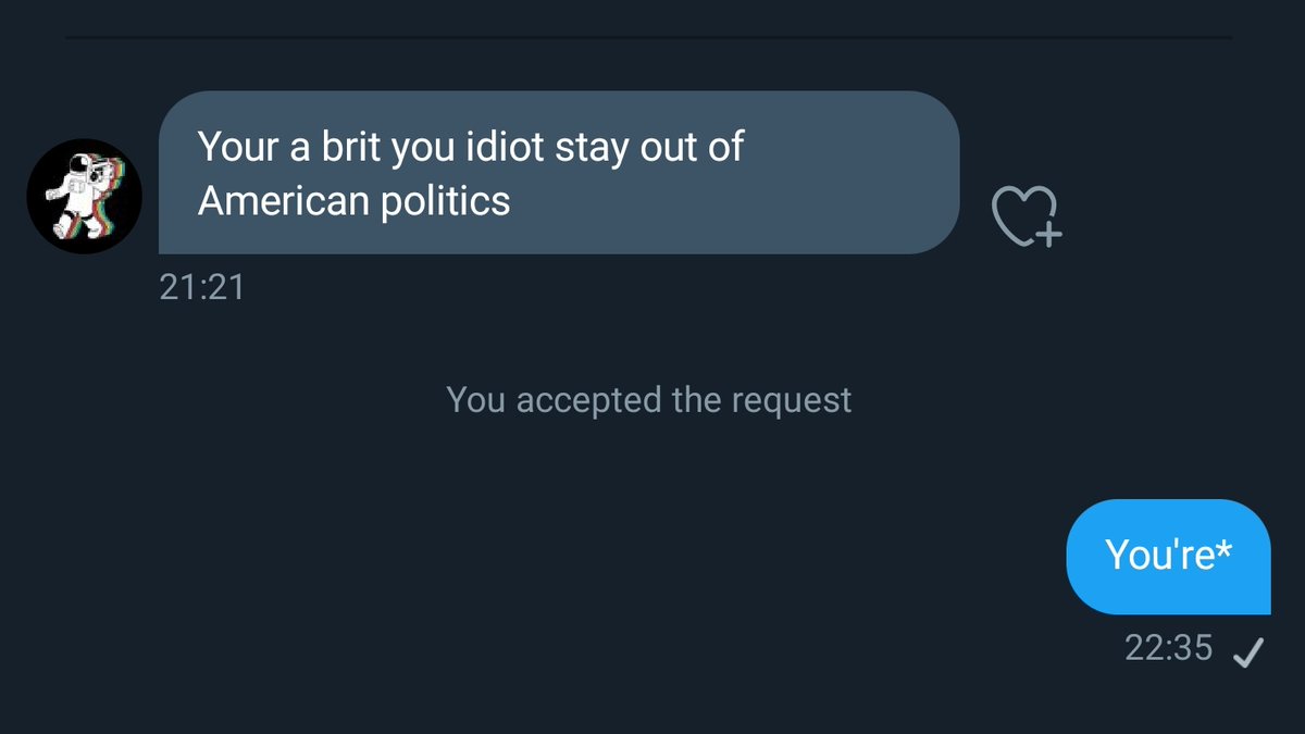 adampacitti's tweet image. I haven't even tweeted anything about what's going on and I still got this DM, which I consider a huge symbol of success.

Also fuck Trump.