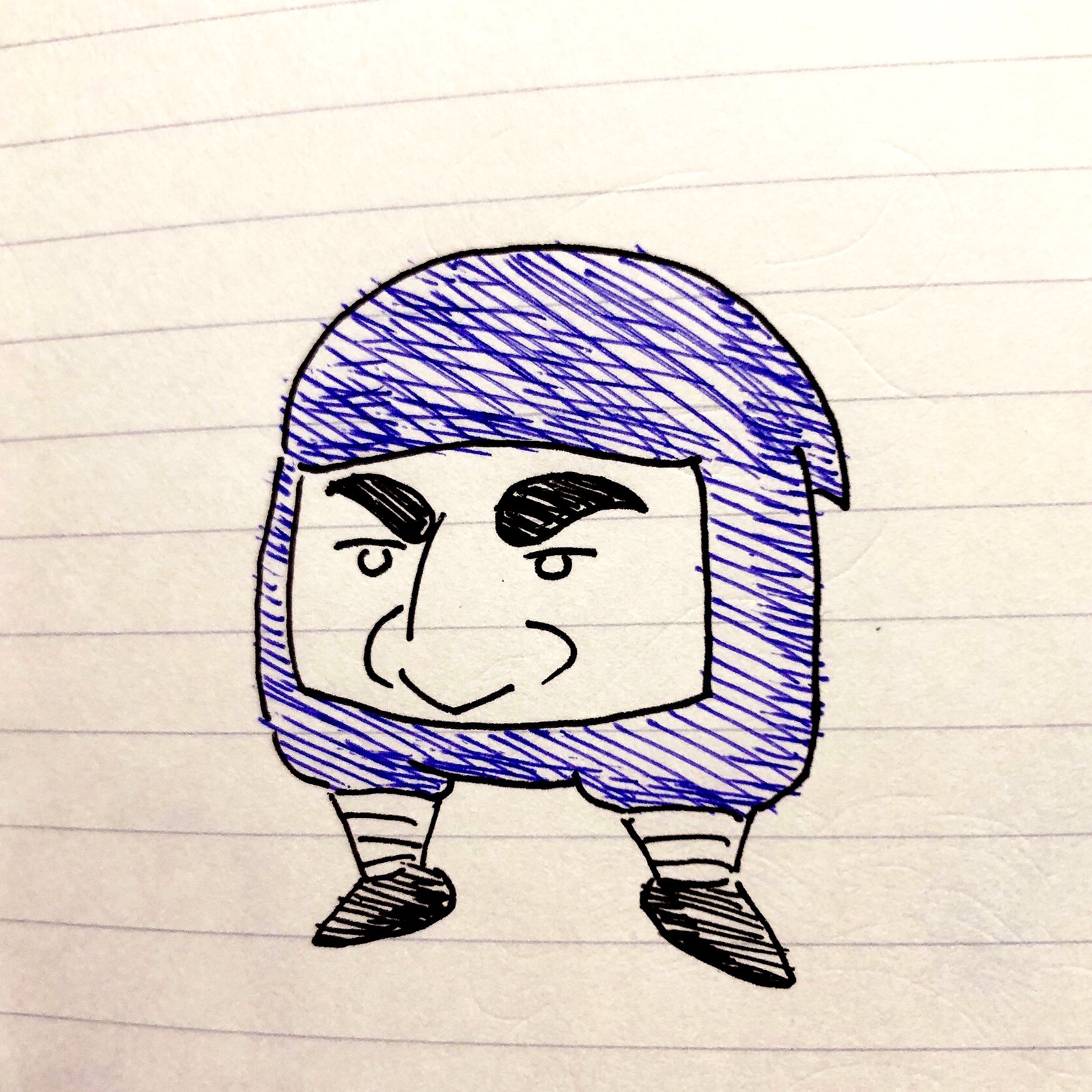 トキマル 土岐 頂点に立つ男 として いつもだるま落としの一番上に居座り続ける忍者風の男です イラスト好きな人と繋がりたい 絵描きさんと繫がりたい オリキャラ だるま落とし 忍者 頂点