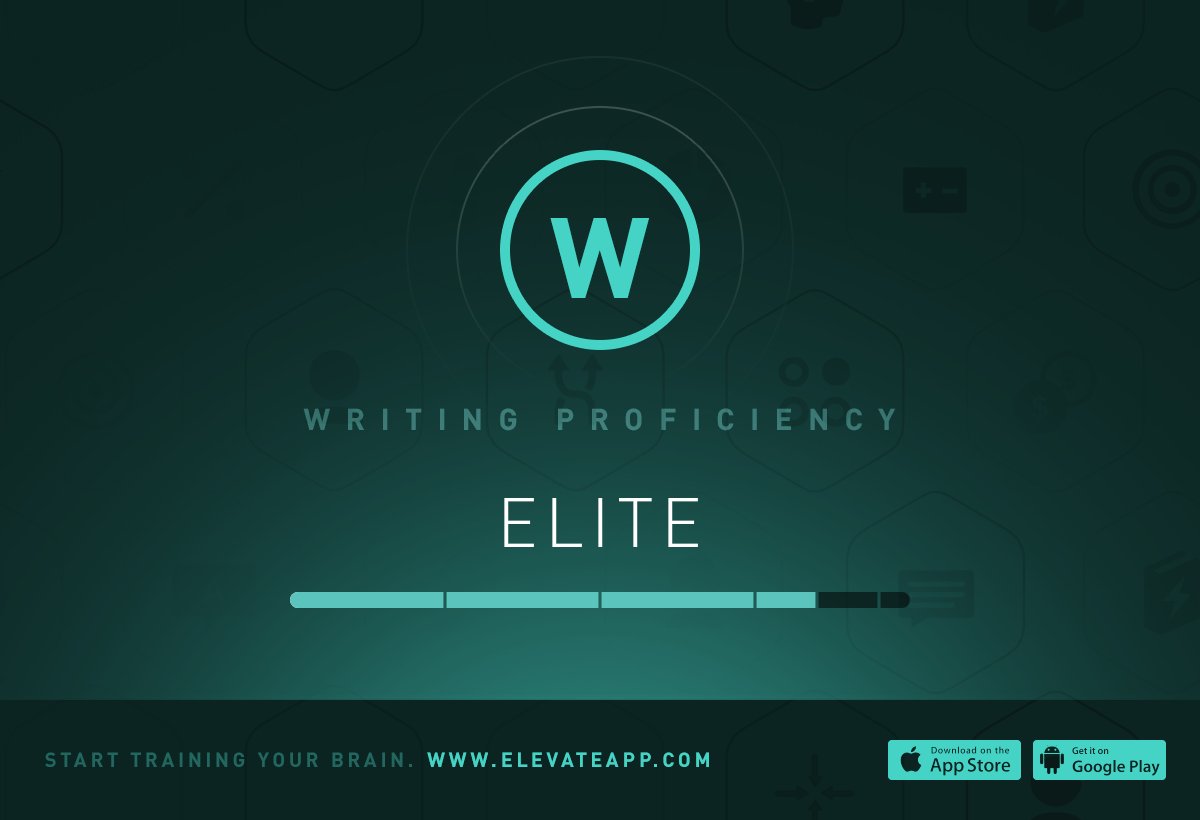 hymcode's tweet image. My skill level on @ElevateLabs in Writing is now Elite. Download the app for free: taps.io/elevateapp?af_…
