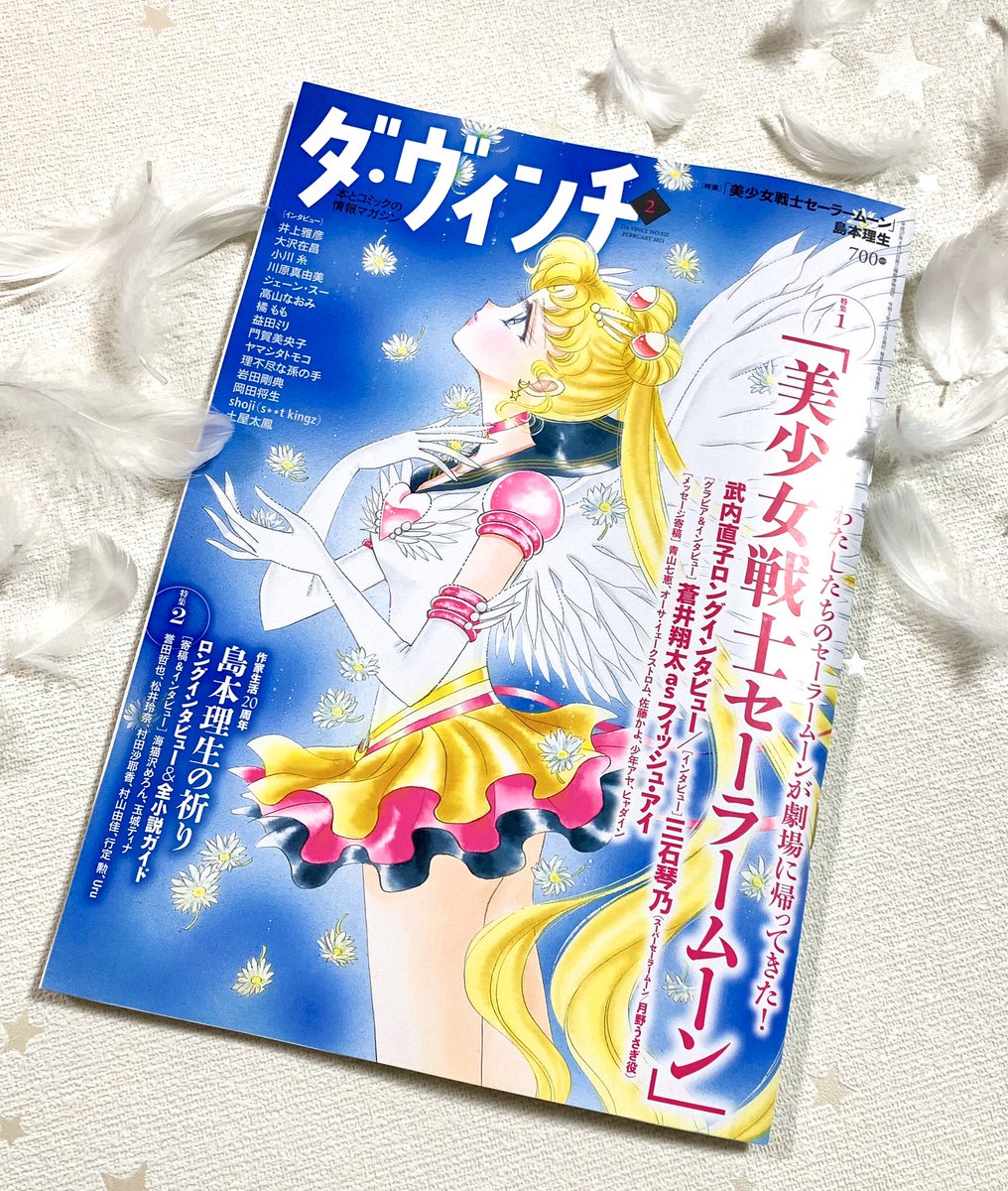 Luna ダ ヴィンチ 2月号 原画表紙 最高 中身も見応えあったし 蒼井翔太さんのフィッシュアイも穴あくんじゃないかくらい凝視しました 美しすぎる Sailormoon セーラームーン ダヴィンチ