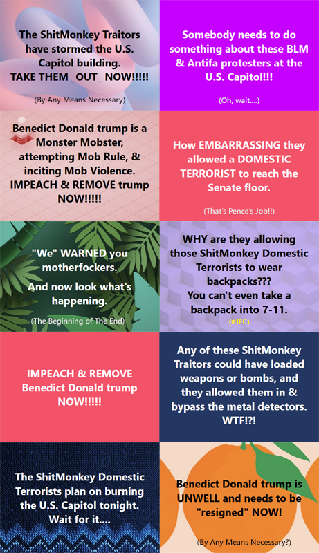 PopeyeBarrnumb's tweet photo. #BenedictDonald #trump #TRE45ON #TYPHOIDtrump
#AClearAndPresentDanger
#TREASON #Traitors #UNamerican #UNpatriotic #ENEMIESofTheState #ENEMIESofTheConstitution #ENEMIESofAmerica
#ShitMonkeys
#COUP #CoupAttempt #Insurrectionists #sedition
#Capitol #CapitolBuilding
#BLM #Antifa #SOS https://t.co/EeXnV6ncez